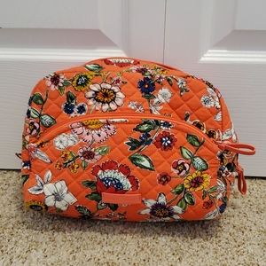 Vera Bradley Coral Floral Large Cosmetic bag